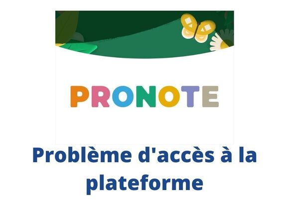 Pronote en panne